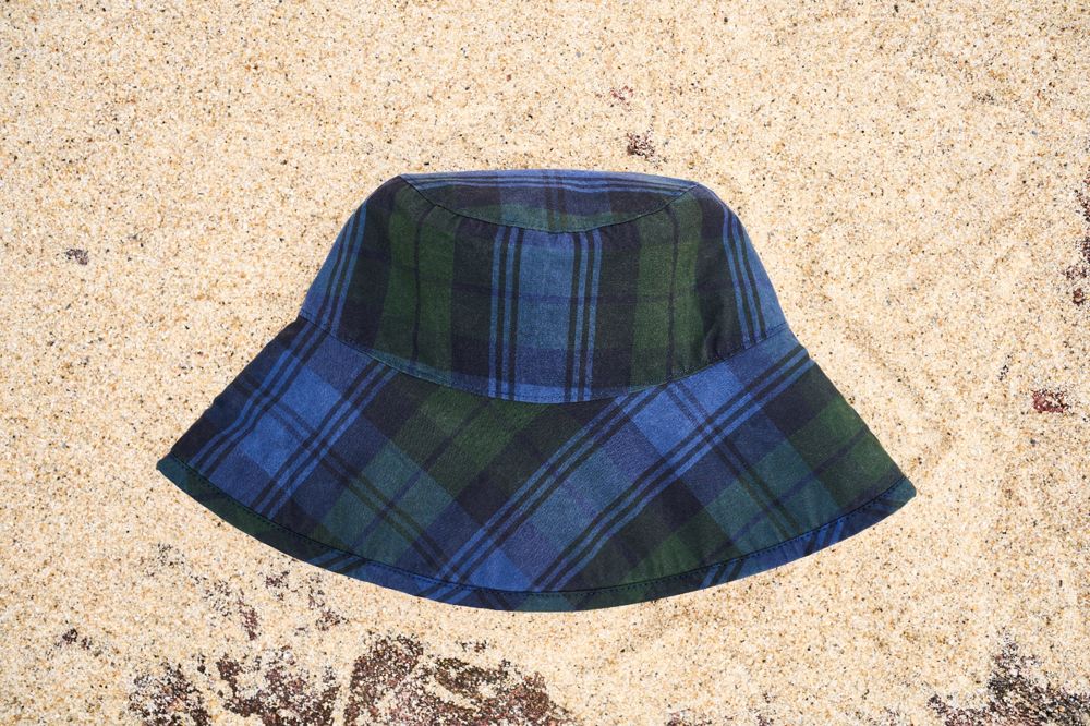Bucket Hat, flat lay, blue