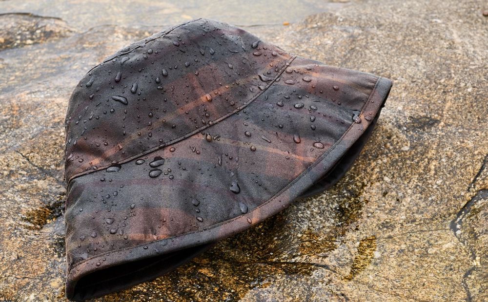 Bucket Hat, waterdrops, brown